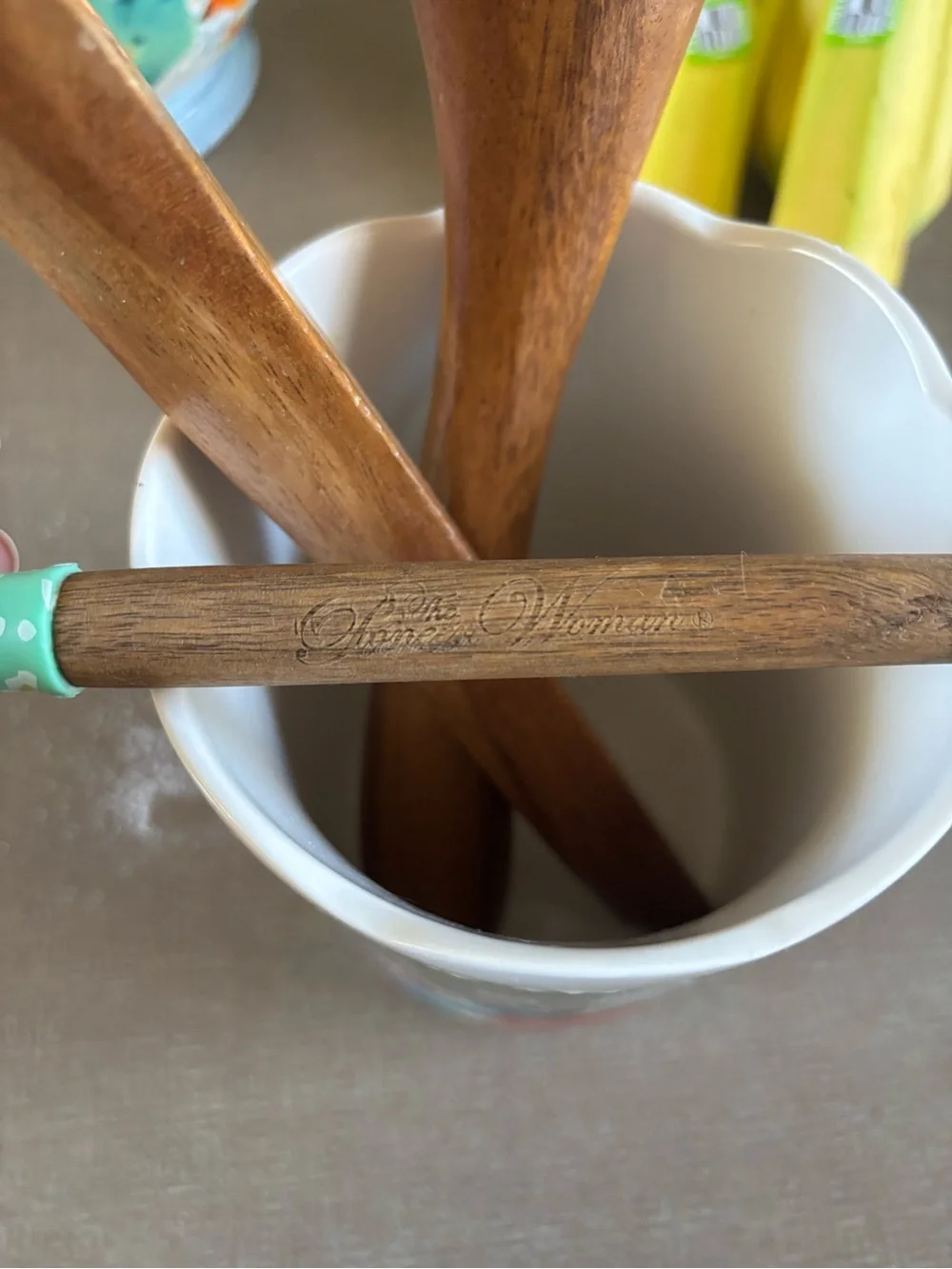 The Pioneer Woman Floral Ceramic Utensil Crock in Red, Blue & Teal